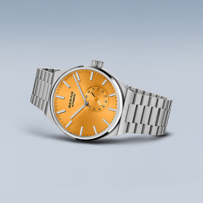 Bering  orange & Stainless Steel Men's Watch 19441 701