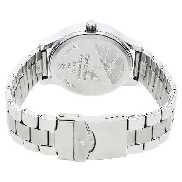 FASTRACK Analog Black & Stainless Steel Men's Watch NS38051SM04