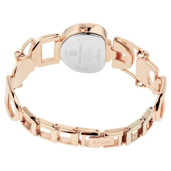 Raga Facets Black Dial Women Watch With Stainless Steel Strap