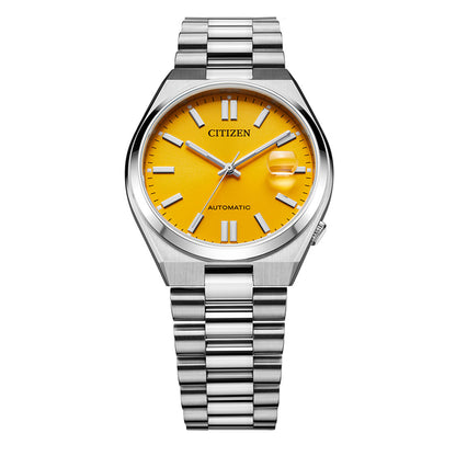 Citizen Analog Yellow & Stainless Steel Men's Watch NJ0150 81Z