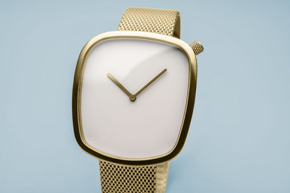 Bering Analog White & Milanese Men's Watch 18040 334