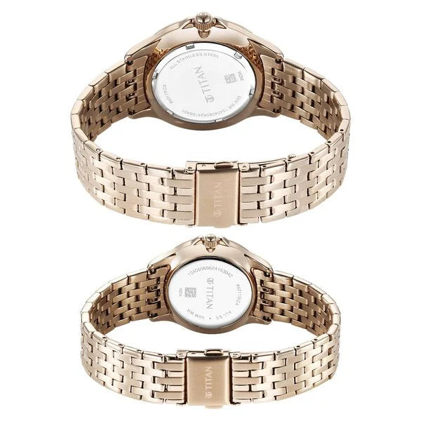 Analog Silver & Stainless Steel Couple' 9401194211WM01