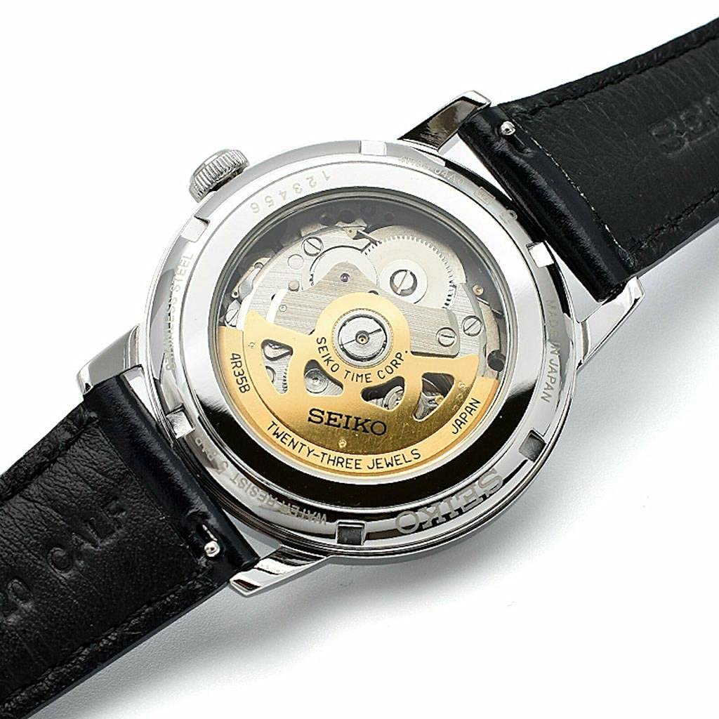 Seiko analog Blue & Leather Men's Watch SRPE43J1