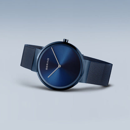 Bering Analog Blue & Milanese Men's Watch 14539 397