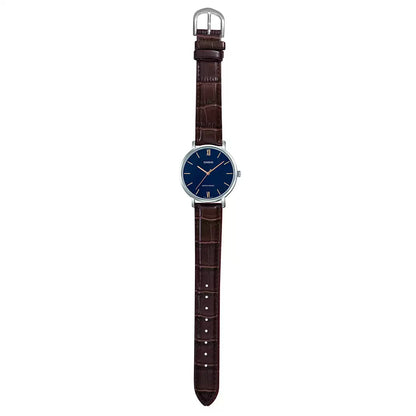 Casio Analog Blue & Leather Women's Watch A1629