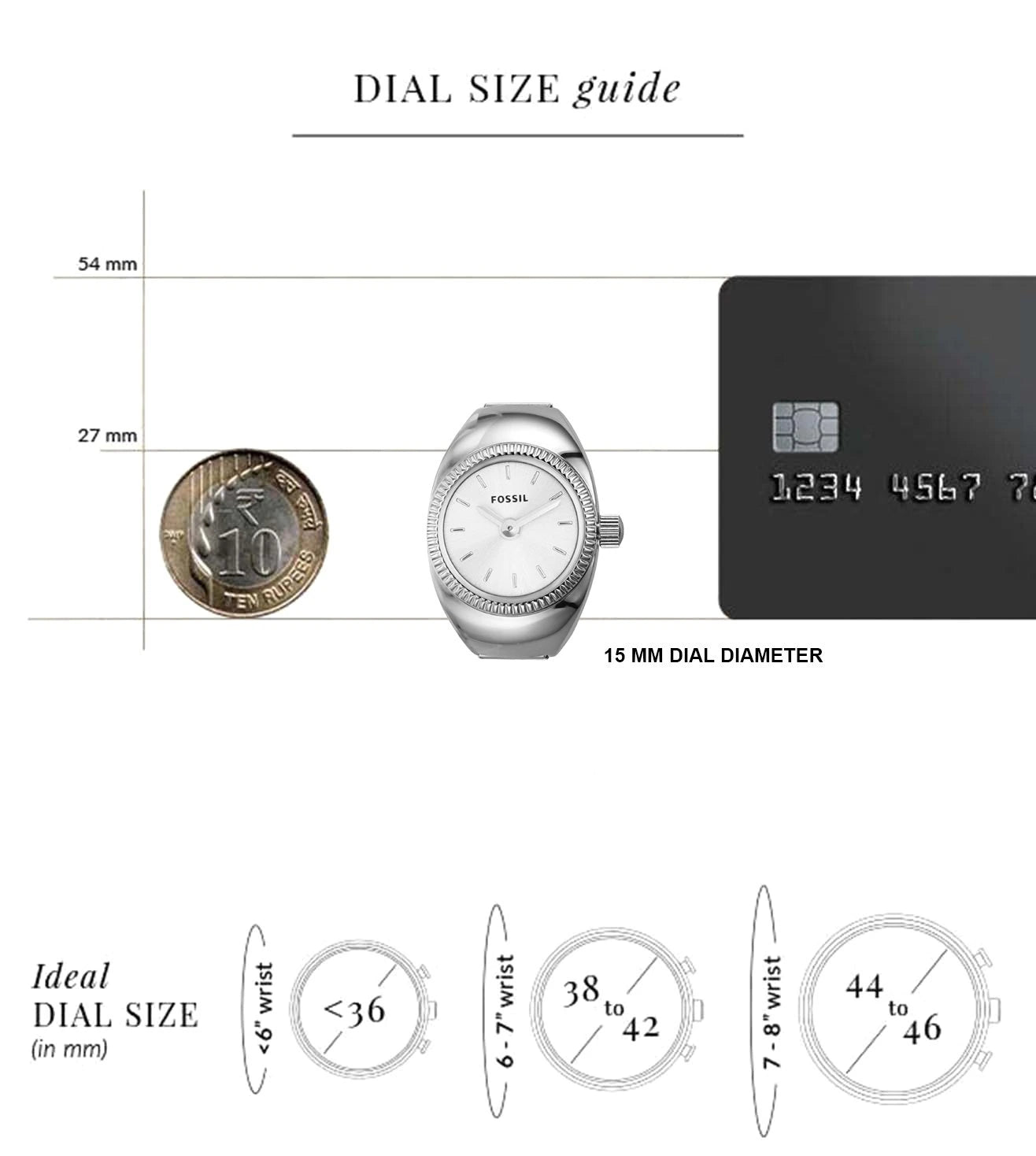 Fossil  White & Stainless Steel Women's Watch ES5245