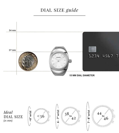 Fossil  White & Stainless Steel Women's Watch ES5245