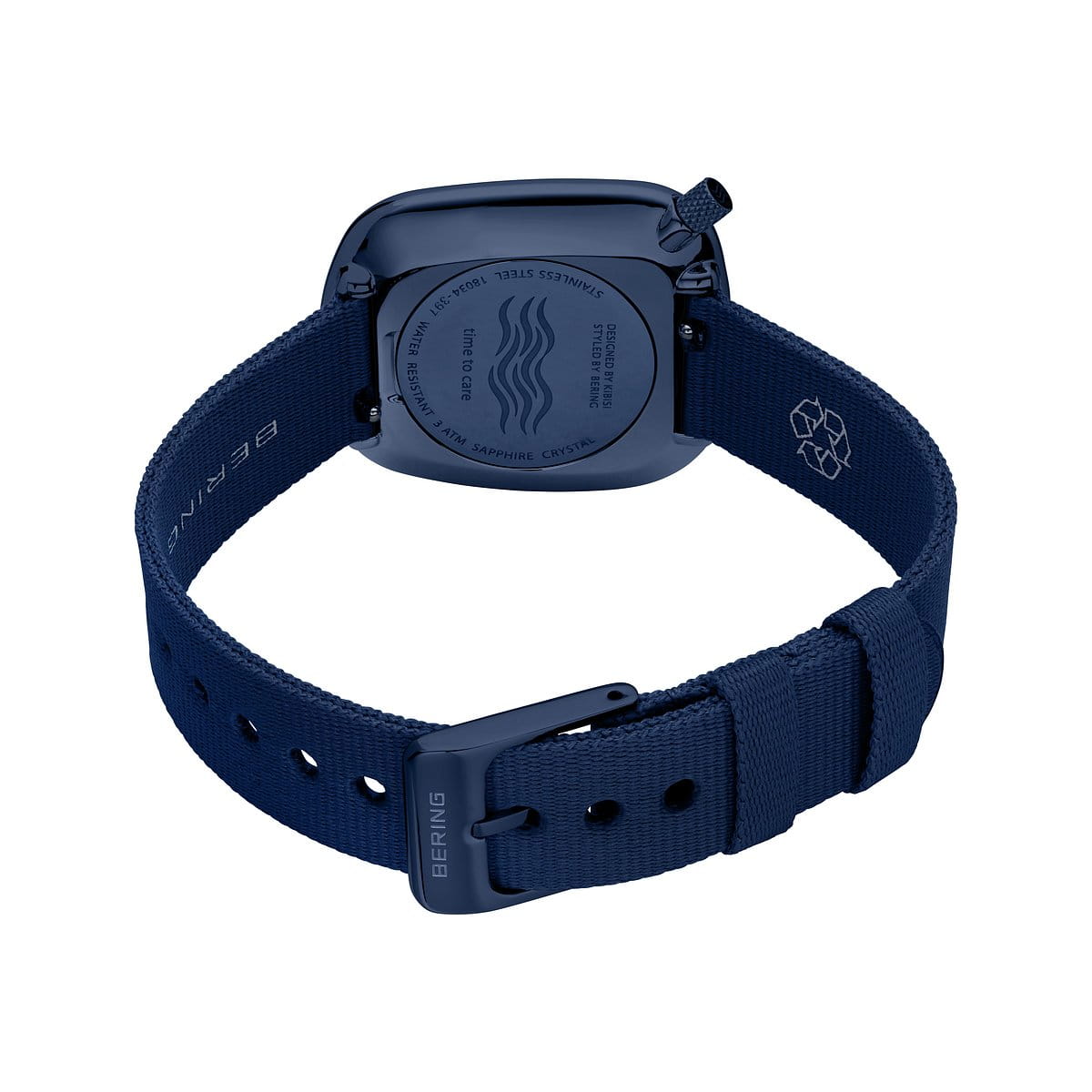 Bering Analog Blue & Nato Women's Watch 18034 397