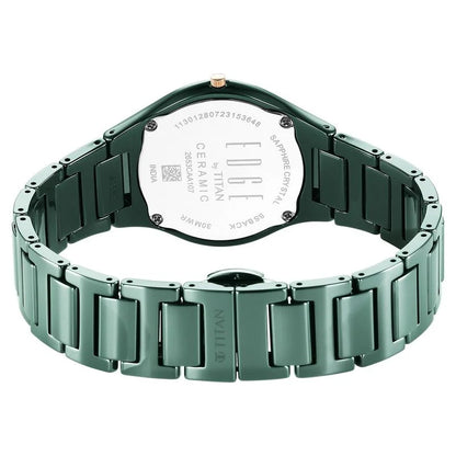 Analog Green & Ceramic Women's Watch 2653QC06
