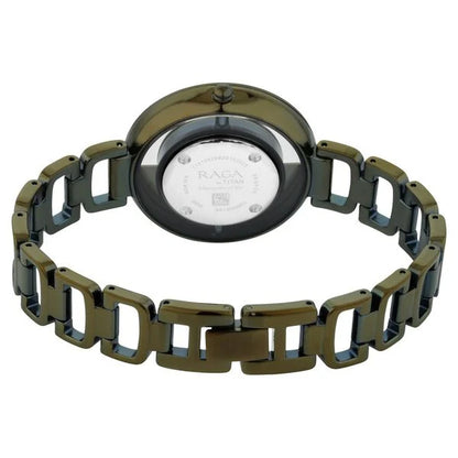 Raga Moments Of Joy Green Dial Women Watch With Metal Strap