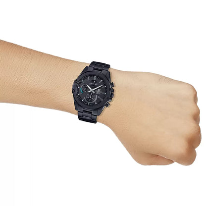 CASIO Chronograph Black & Stainless Steel Men's Watch EX508