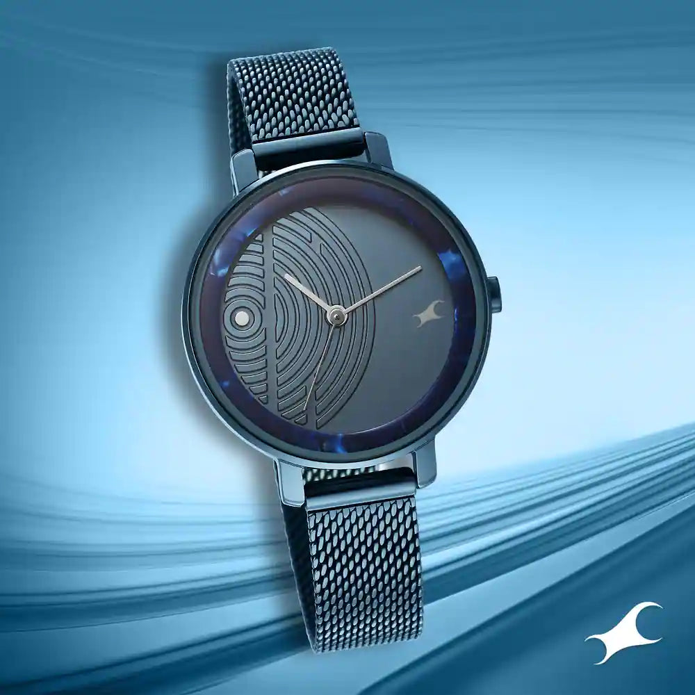 Fastrack Analog Blue & Stainless Steel Women's Watch 6278QM01