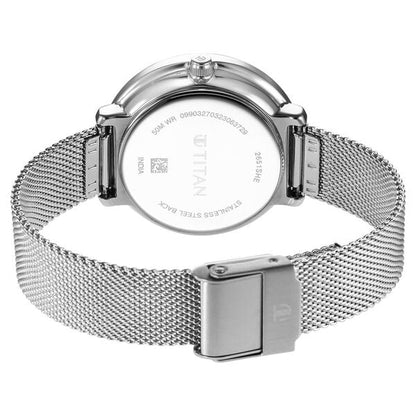 Analog Mother Of Pearl & Stainless Steel Women' NS2651SM07