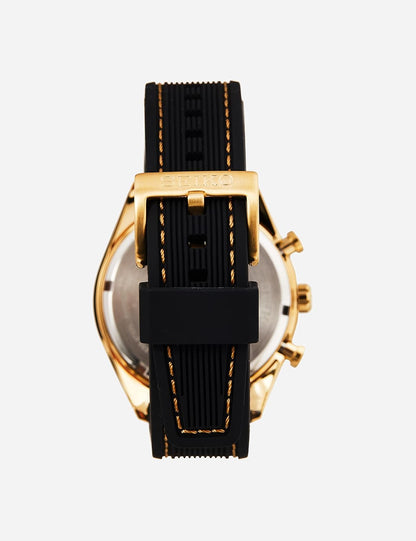 Seiko Chronograph Black & Silicone Men's Watch SSC804P1