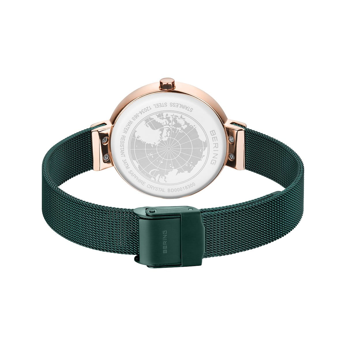 Bering Analog Green & Milanese Women's Watch 12034 868