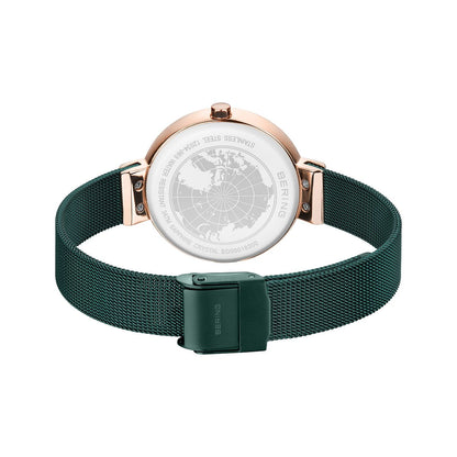Bering Analog Green & Milanese Women's Watch 12034 868