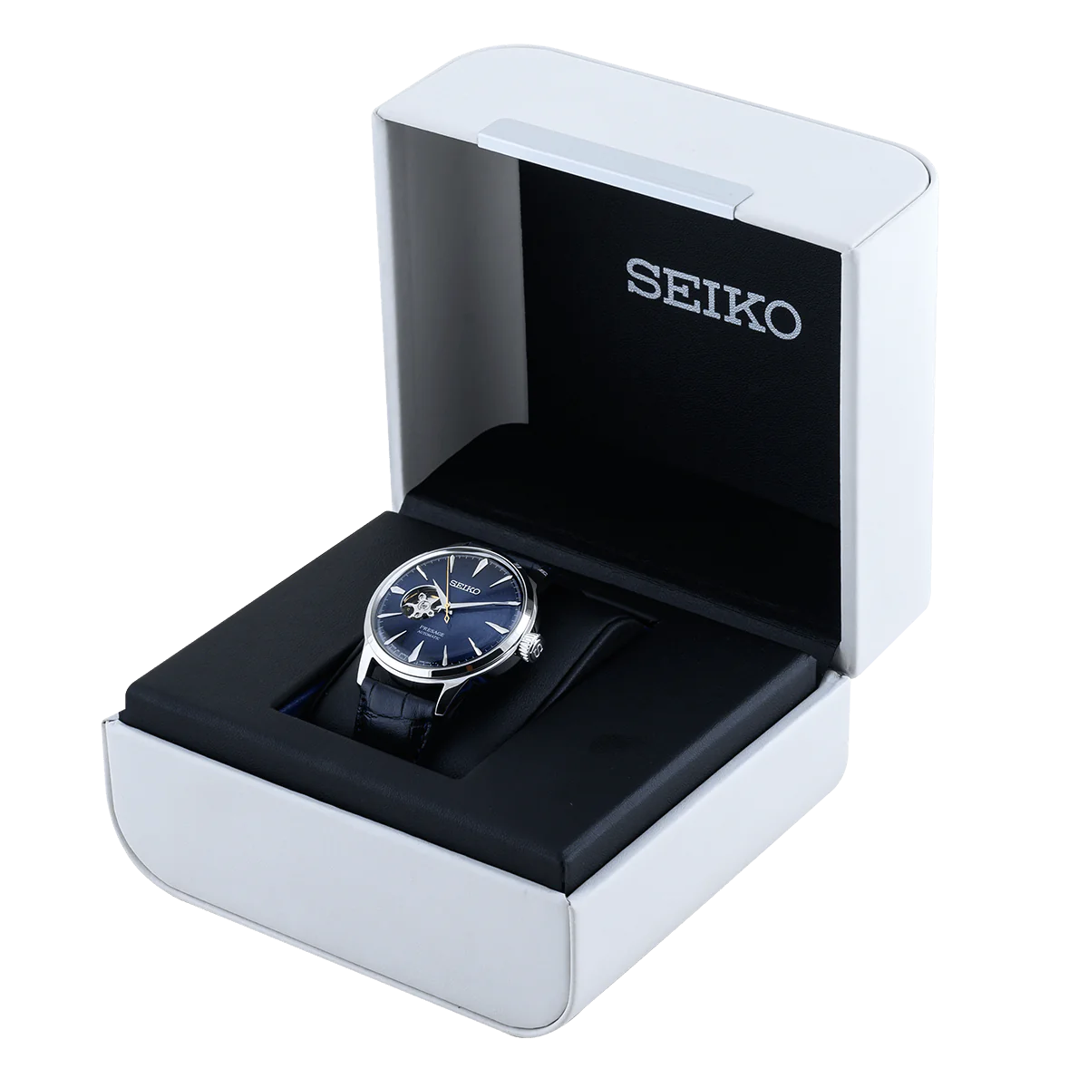 Seiko Analog Blue & Leather Men's Watch SSA405J1