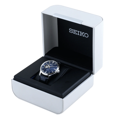 Seiko Analog Blue & Leather Men's Watch SSA405J1