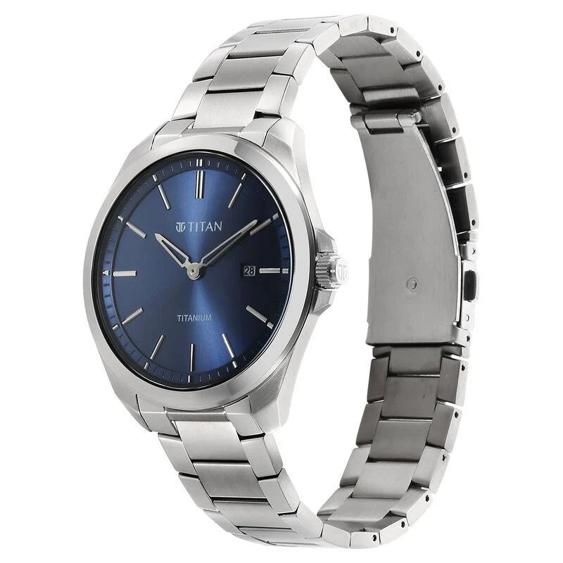 Analog Blue & Stainless Steel Men's Watch 90177TM01