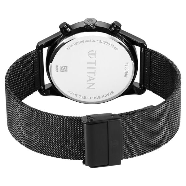 Analog Black & Stainless Steel Men' NS1805NM05