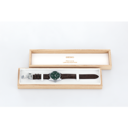 Seiko Analog Green & Leather Men's Watch SPB111J1