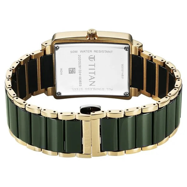 Analog Green & Steel & Ceramic Men' 90013KD05