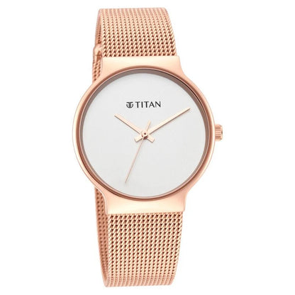 Analog Silver & Stainless Steel Women's Watch NR95141WM01