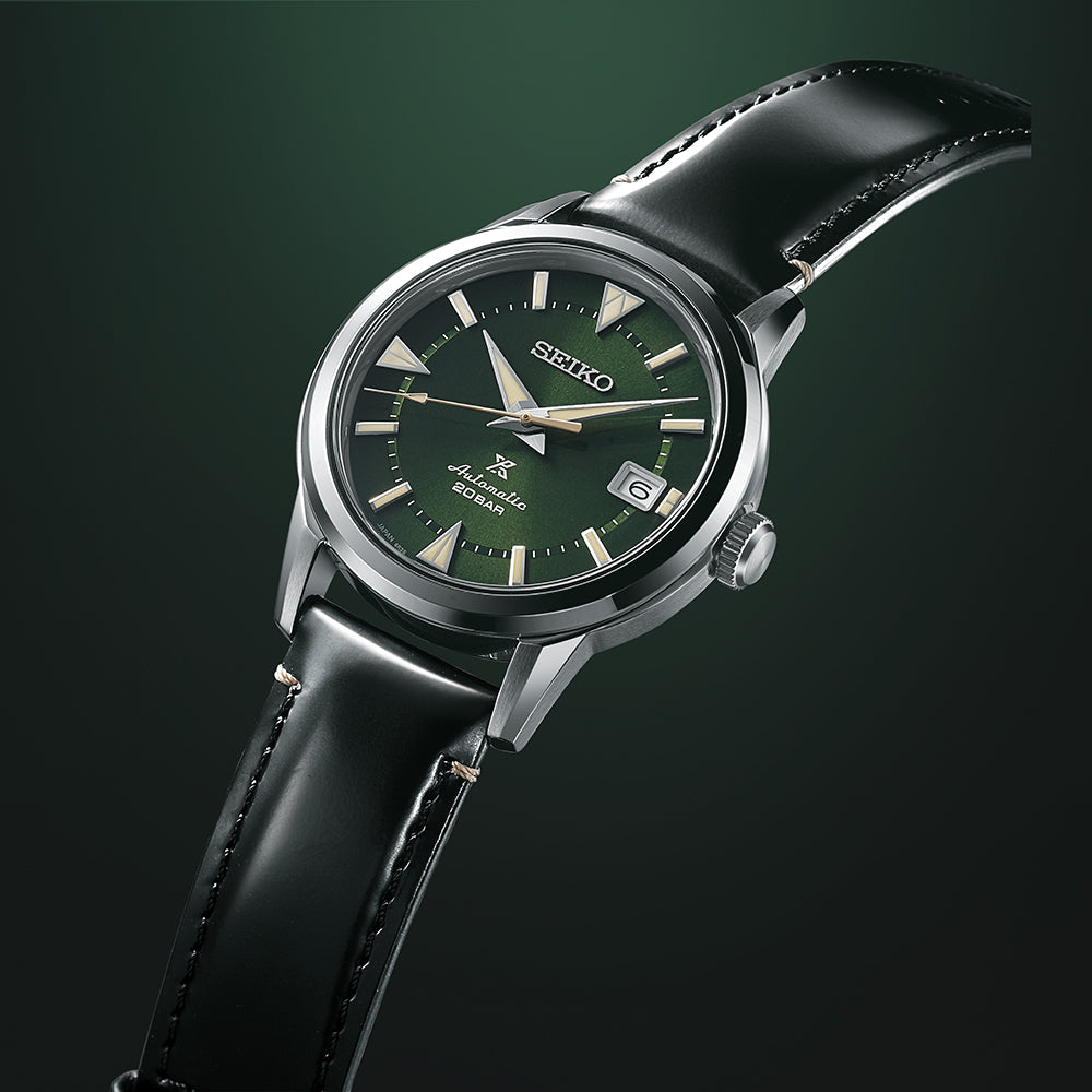 Seiko Analog green & Leather Men's Watch SPB245J1