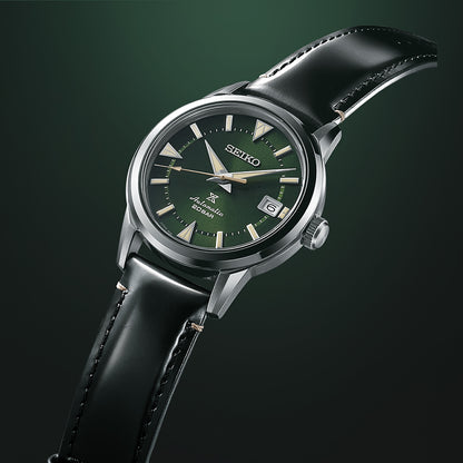 Seiko Analog green & Leather Men's Watch SPB245J1