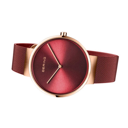 Bering Analog Red & Milanese Women's Watch 14531 363