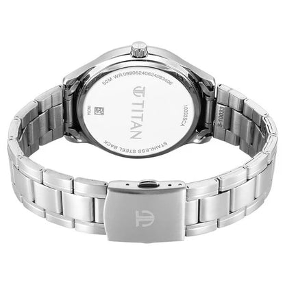 Analog Orange & Stainless Steel Men's Watch 10033SM04
