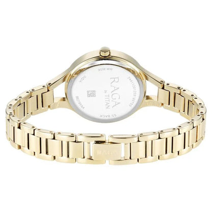 Raga Showstopper Quartz Analog Mother Of Pearl Dial Metal Strap Watch for Women 95275YM01