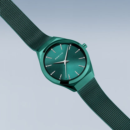 Bering Analog Green & Milanese Wowen's Watch 18729 888