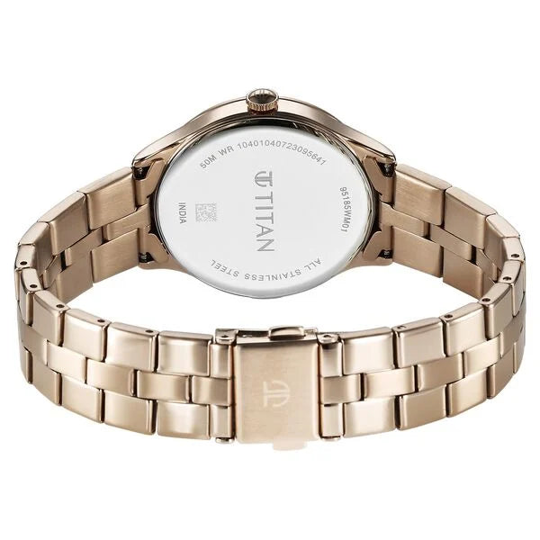 Analog White & Stainless Steel Women' NS95185WM01