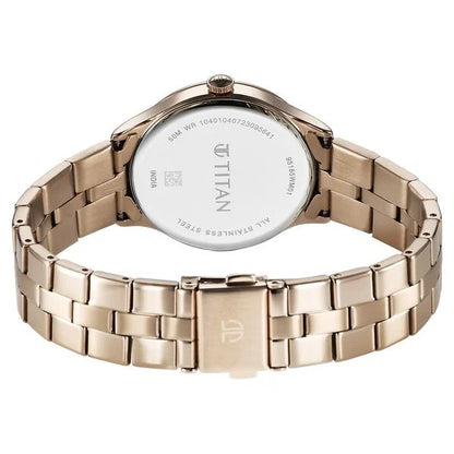Analog White & Stainless Steel Women' NS95185WM01