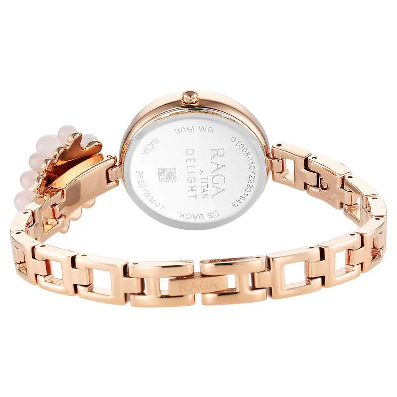 Analog Mother Of Pearl & Metal band Women's Watch 95201WM01