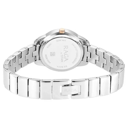 Raga Showstopper Quartz Analog Purple Dial Metal Strap Watch for Women