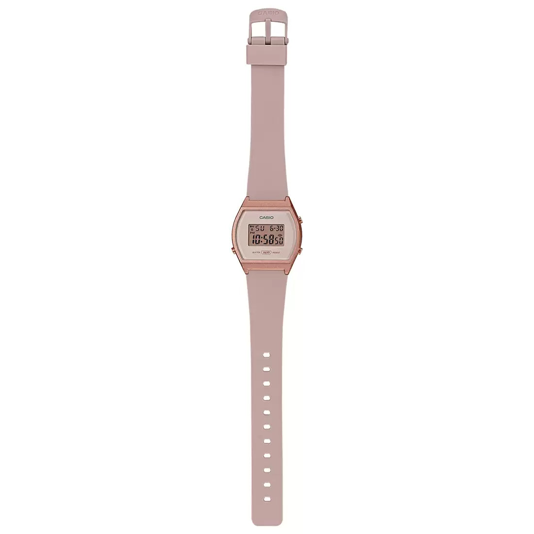 Casio Digital Rose Gold & Rubber Women's Watch D213