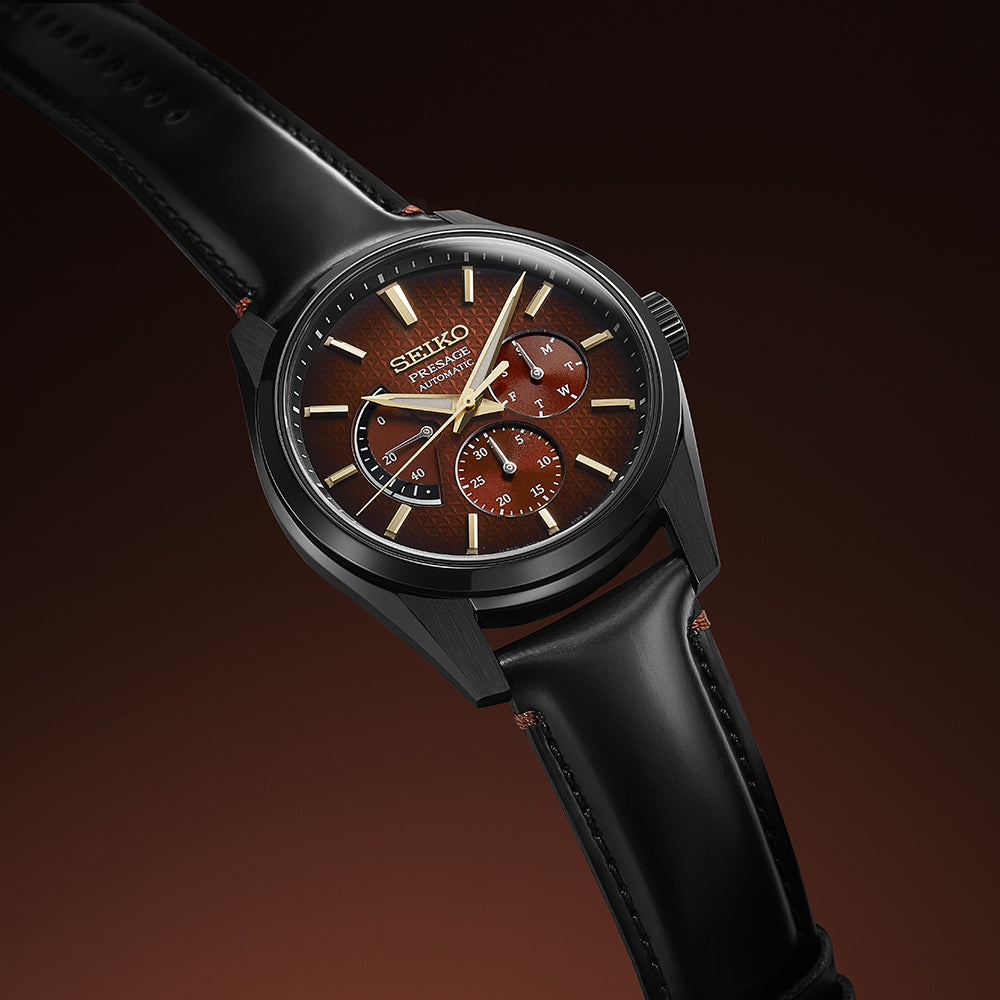 Presage Men's Brown Chronograph Leather Watch SPB329J1
