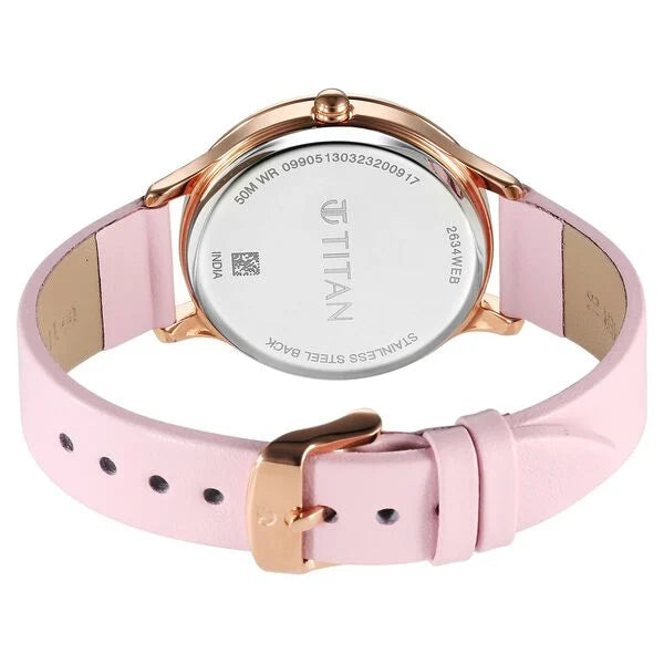 Purple Glam It Up Pink Dial Analog with Date Strap Watch for Women