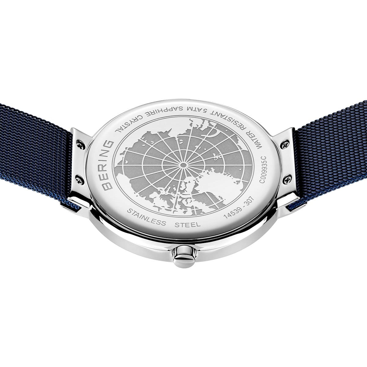 Bering Analog Blue & Milanese Men's Watch 14539 307