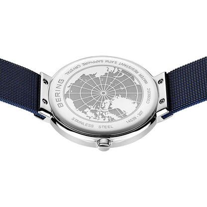 Bering Analog Blue & Milanese Men's Watch 14539 307