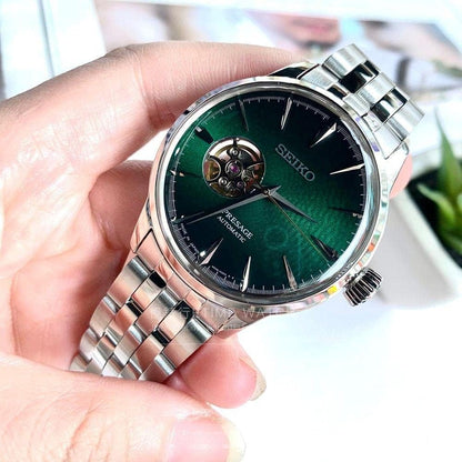 Seiko Analog green & Metal band Men's Watch SSA441J1
