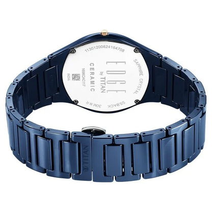 Analog Blue & Ceramic Men' 1696KC05