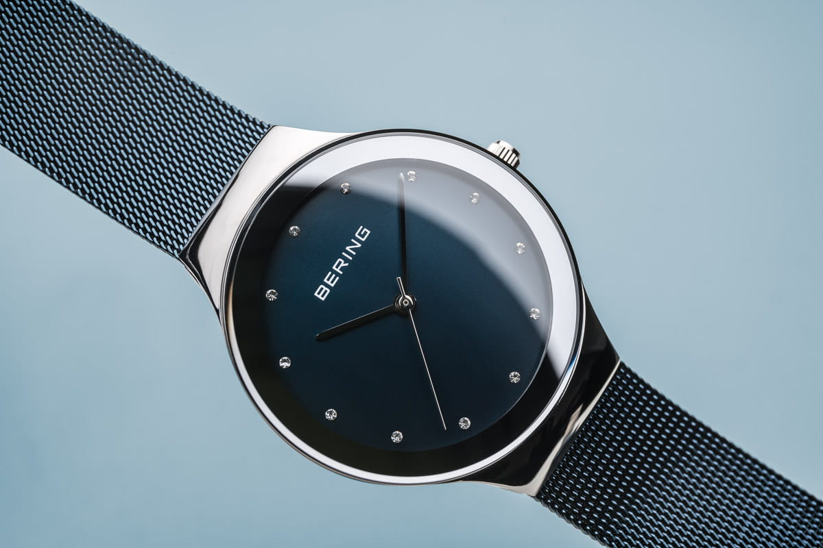 Bering Analog Blue & Milanese Women's Watch 12934 307