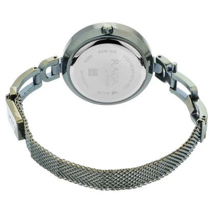 Raga Facets Gun Dial Women Watch With Stainless Steel Strap