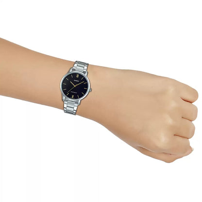 CASIO Analog Black & Stainless Steel Women's Watch A1622
