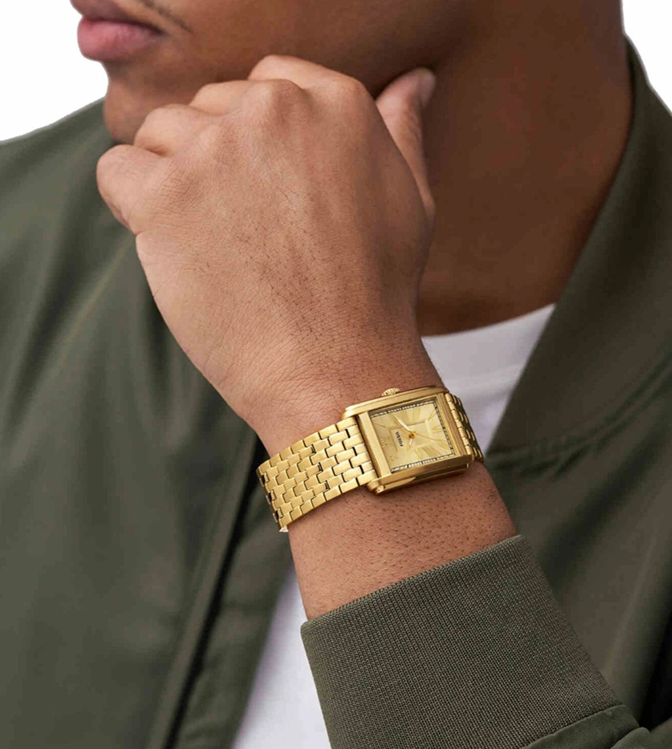 Fossil  Gold & Stainless Steel Men's Watch FS6009