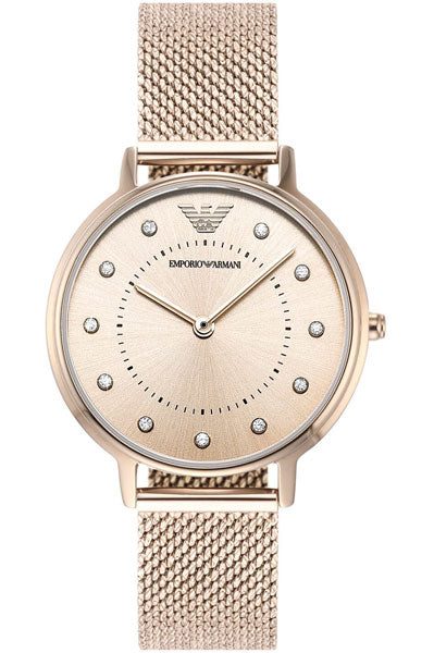 Emporio Armani Analog Pink & Stainless Steel Women's Watch AR11129