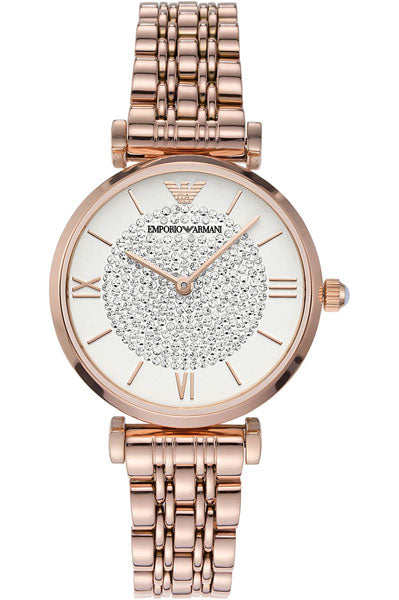 Emporio Armani Analog White & Stainless Steel Women's Watch AR11244